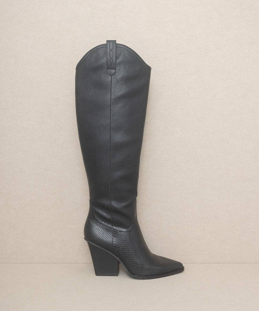 Fashion Boots - The Barcelona Black | Knee High Western Boot
