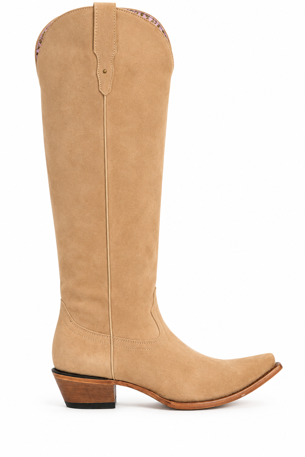 Amores de Julia Gamuza Camel Tall Western Boot