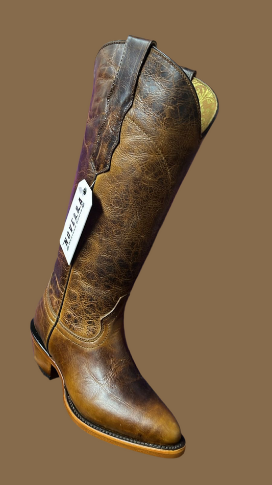 Paloma Tall Western Boot-Brown