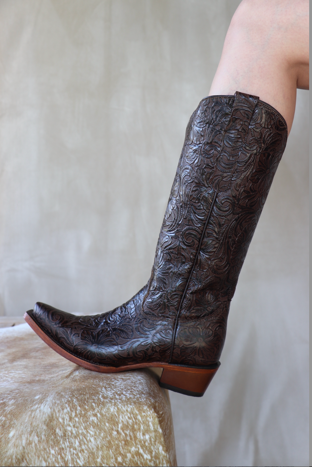 La Delgadina Cincelada Western Boot-Mid