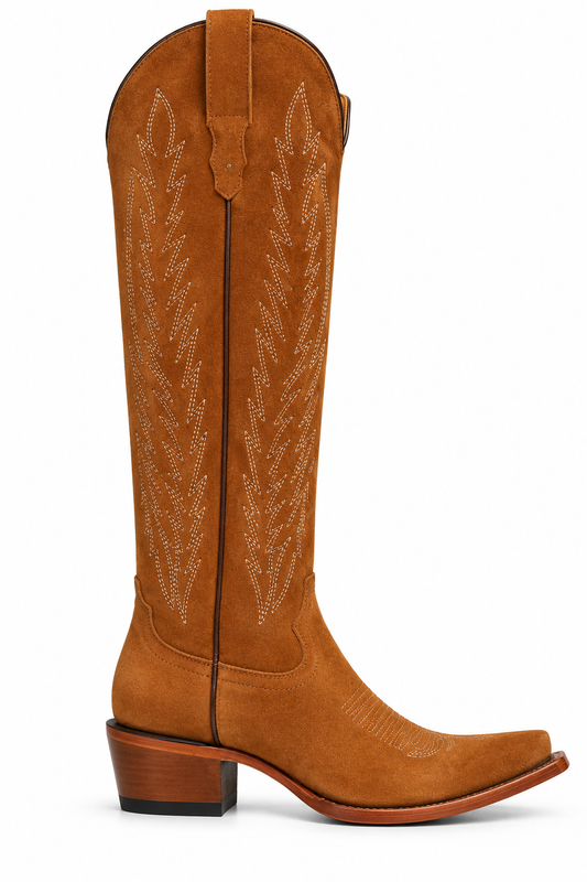 Zanayda Miel Gamuza Tall Western Boot