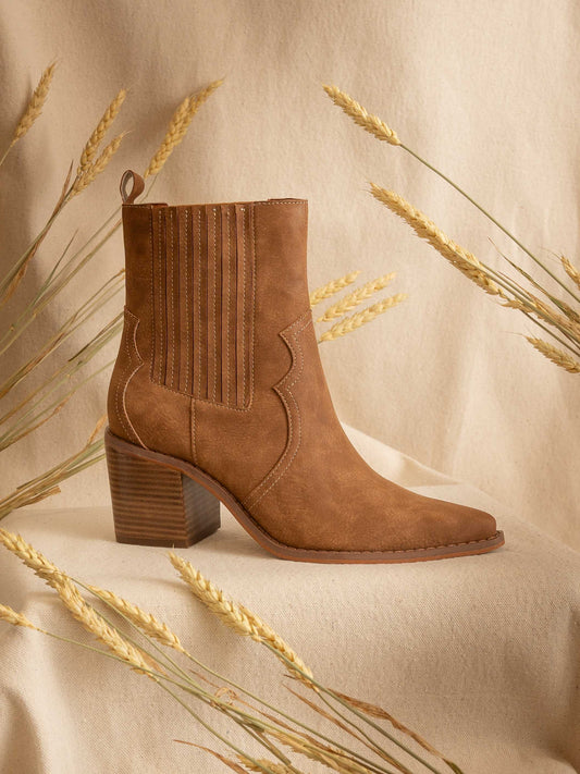 The Addison | Brown Perfectly Paneled Western Boot