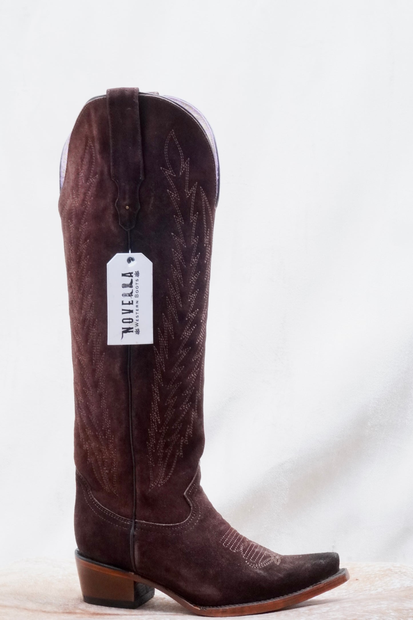 Adelita Choco Gamuza Tall Boot