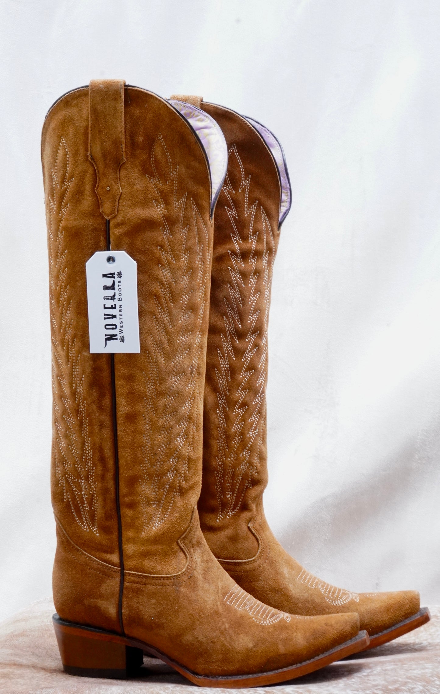 Zanayda Miel Gamuza Tall Western Boot