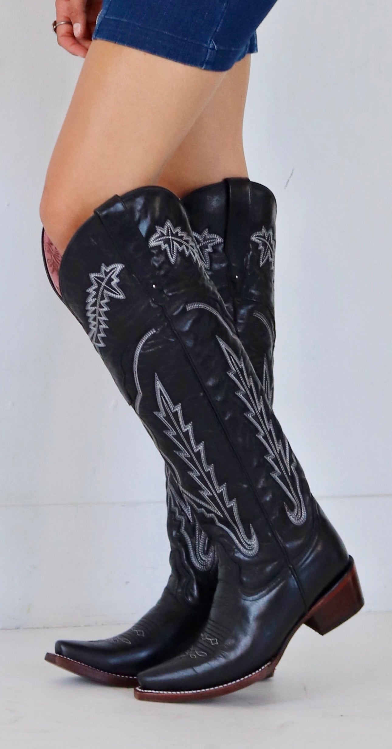 Regina Black Knee High Boot