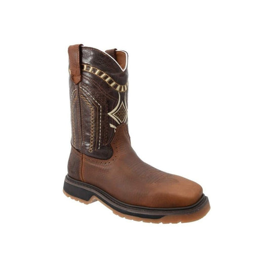 Silver Bull Square Toe Rustic Brown Boot