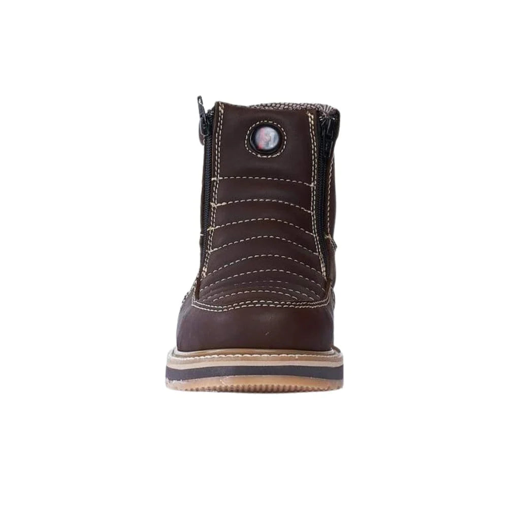 Short Boots Zipper, Double Density Brown