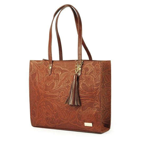 Hand-Tooled Tote Bag