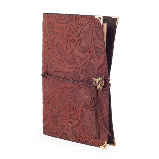 Libreta Vintage Piel Grabada Café