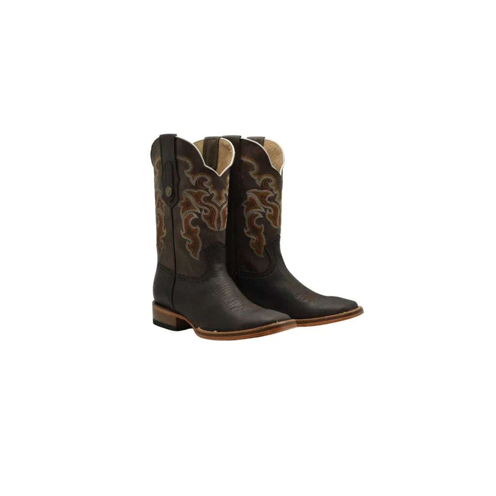 Brown Rodeo Square Toe Boot Leather Sole