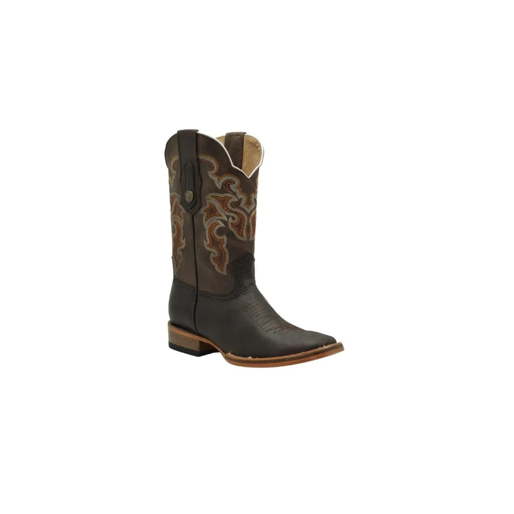 Brown Rodeo Square Toe Boot Leather Sole
