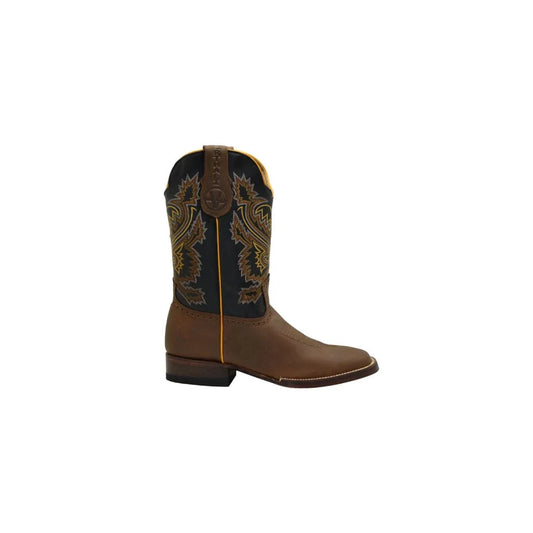Tan Rodeo Square Toe Boot Leather Sole