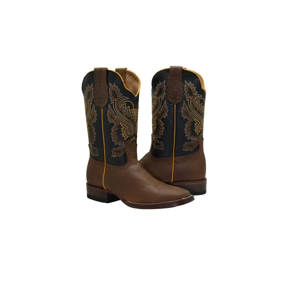 Tan Rodeo Square Toe Boot Leather Sole