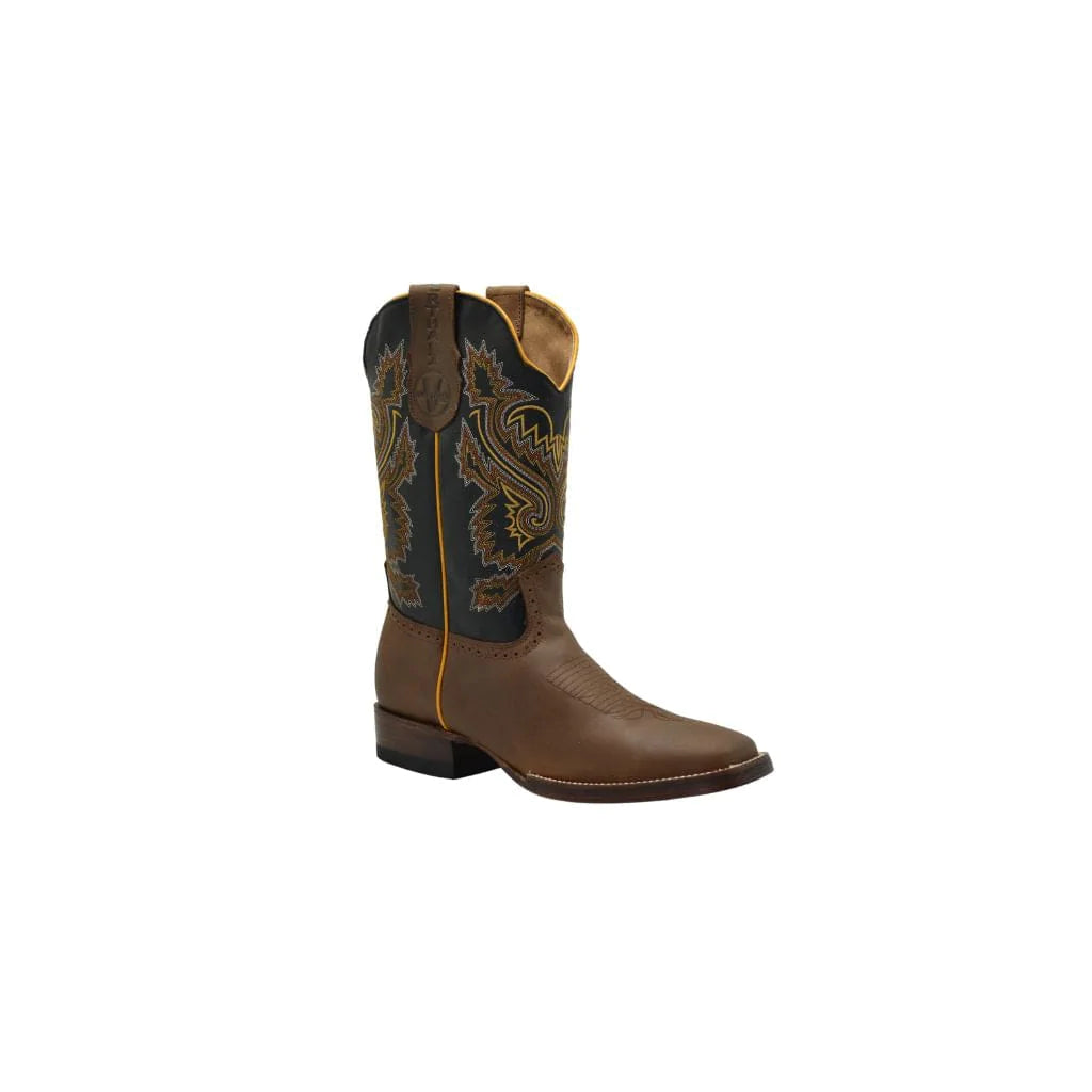 Tan Rodeo Square Toe Boot Leather Sole