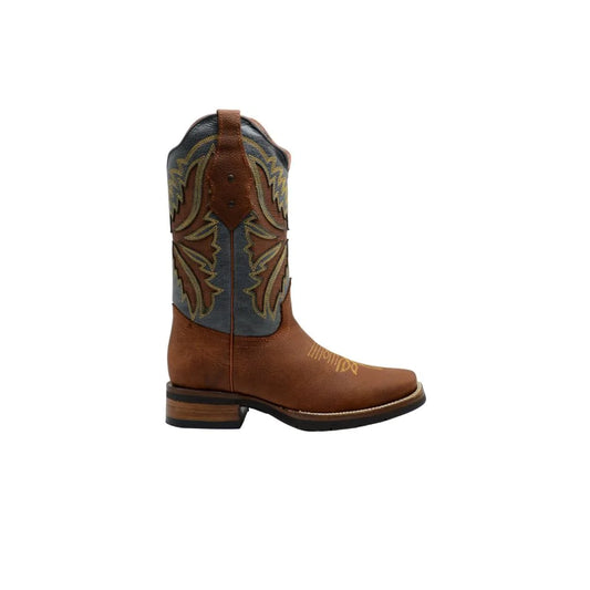Rodeo Square Toe Boot Honey Rubber Sole