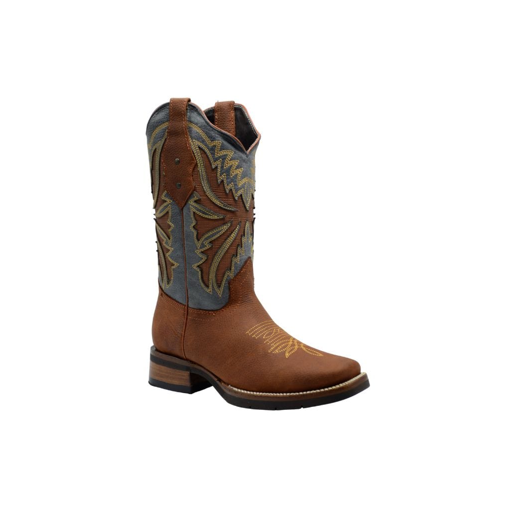 Rodeo Square Toe Boot Honey Rubber Sole