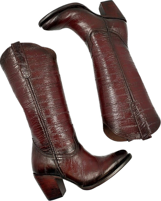 Elisa Tall Western Boot, Brown