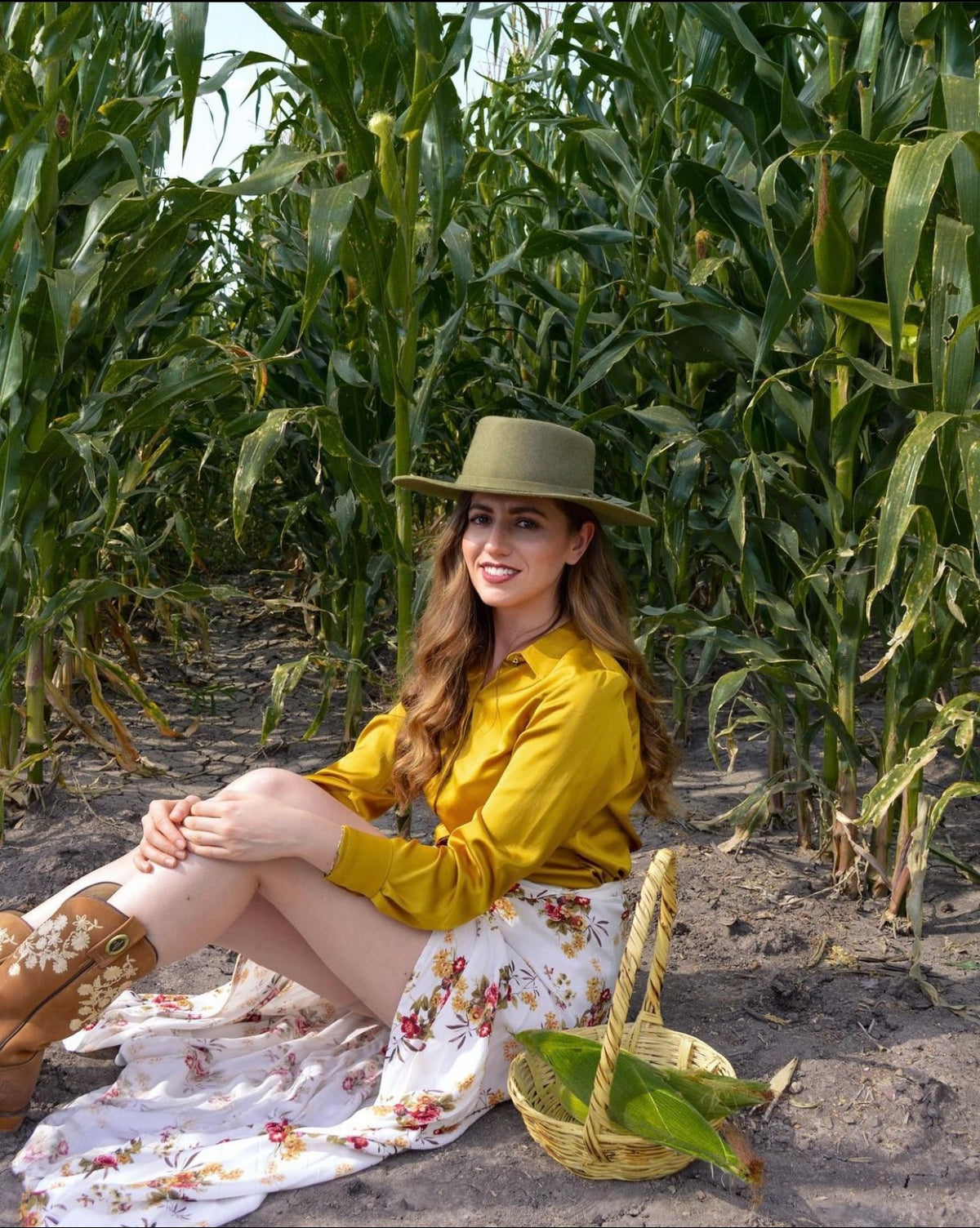 Marisol Cognac Floral Western Boots