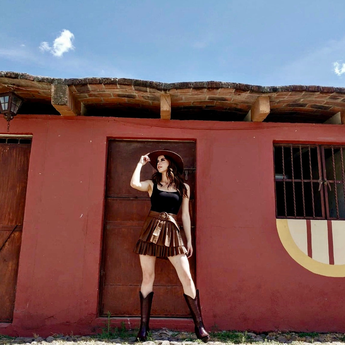 Elisa Tall Western Boot, Brown