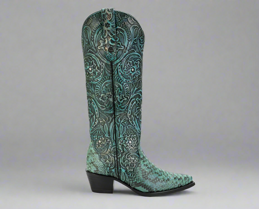 Amara Handtool Turquoise Boot