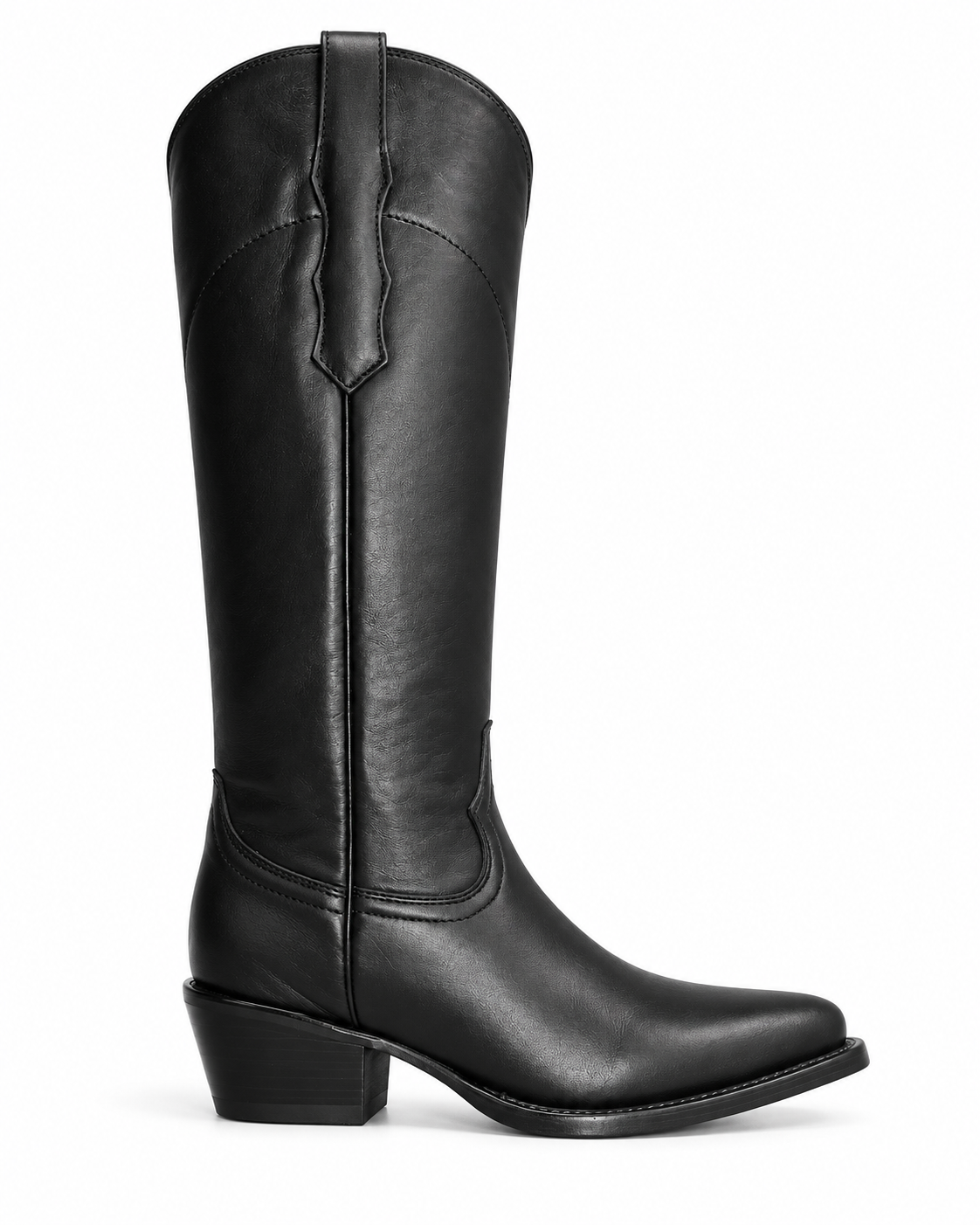 Elisa Tall Western Boot-Black