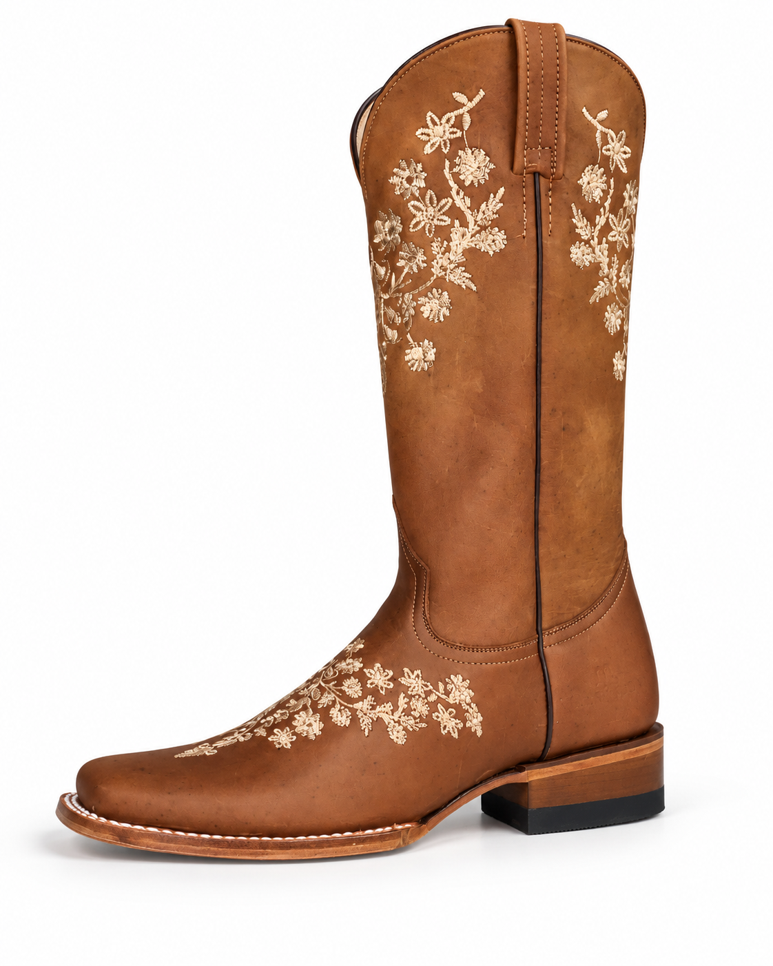 Marisol Cognac Floral Western Boots