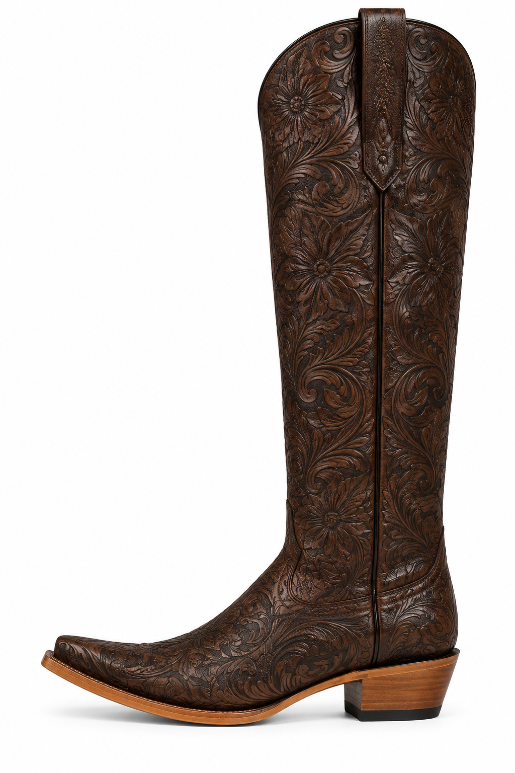 Cincelada Western Boot- Tall - Brown
