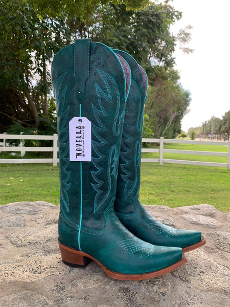 Azul Turquoise Tall Western Boot display picture 2
