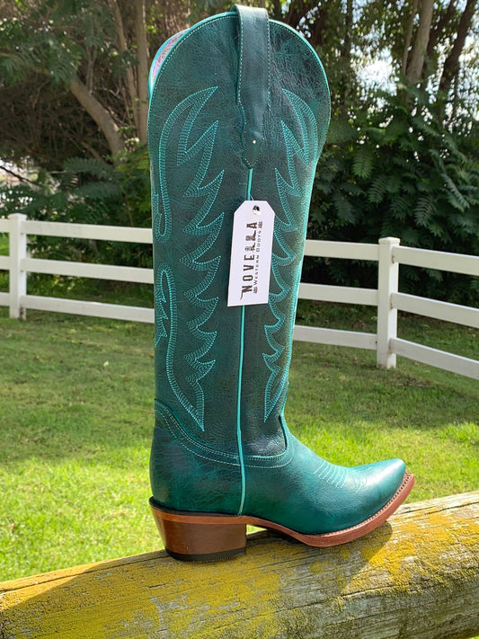 Azul Turquoise Tall Western Boot