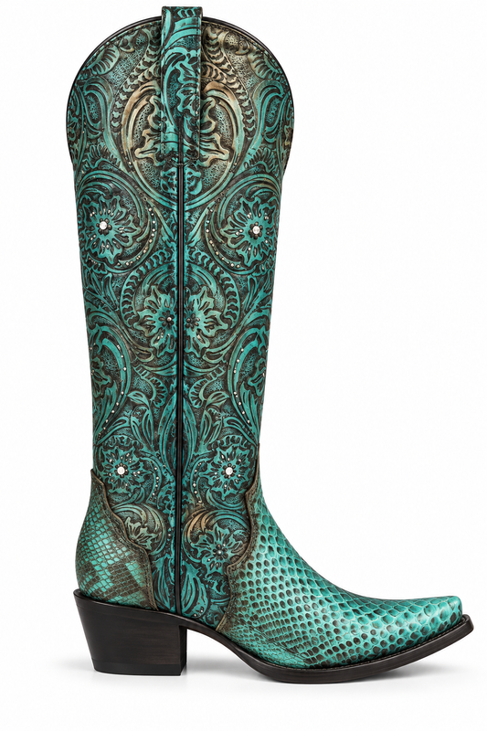Amara Handtool Turquoise Boot