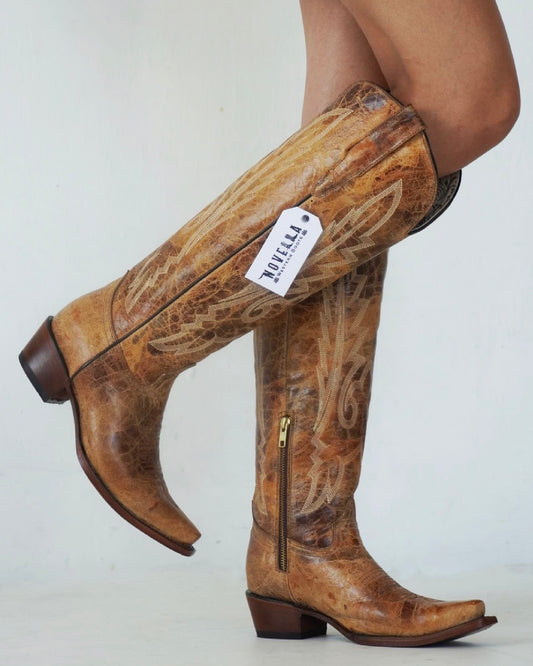 Esperanza Valero Tall Honey Western Boot
